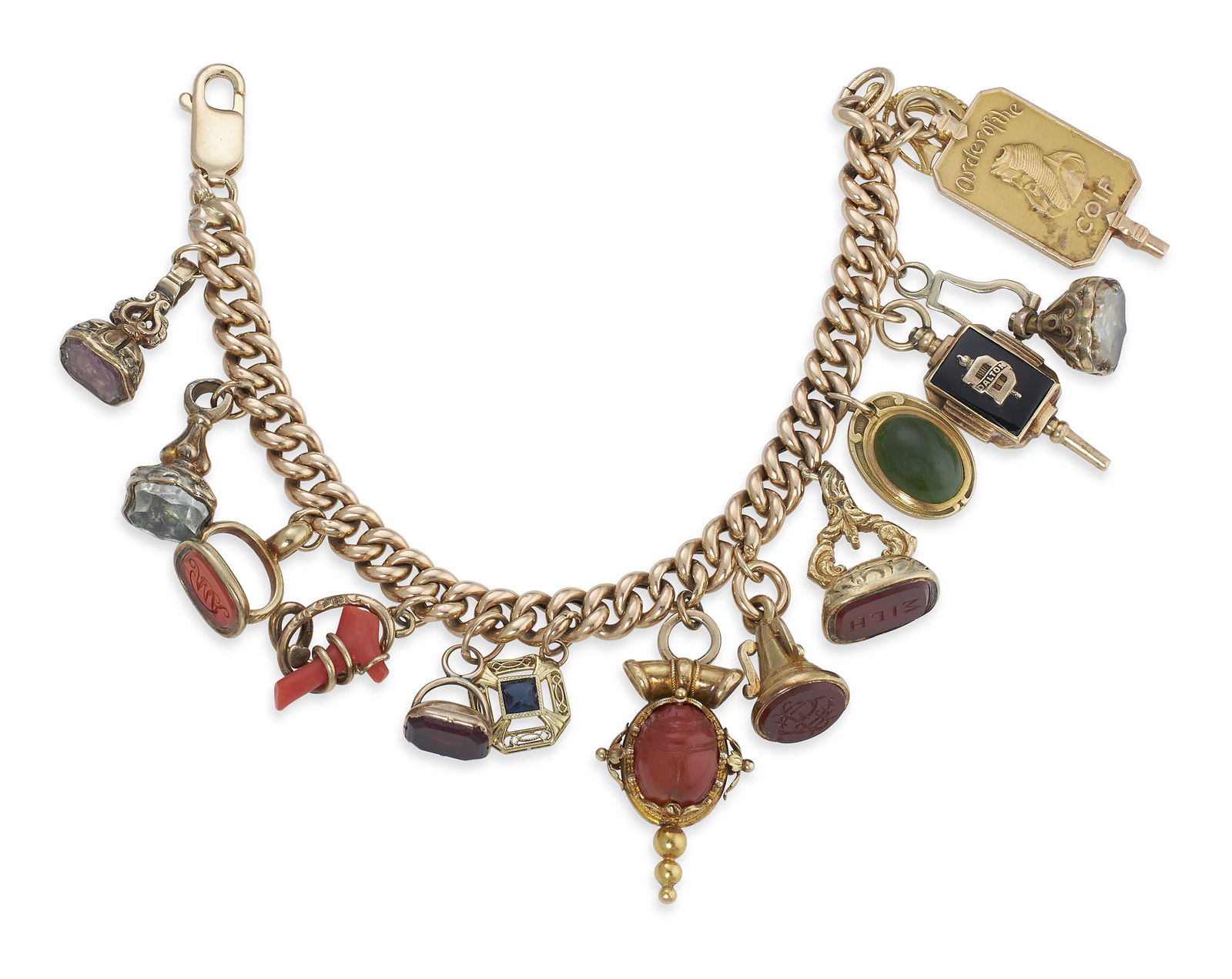 14KT YELLOW GOLD CHARM BRACELET Approx. 30.72 total dwt. (1 of 1)