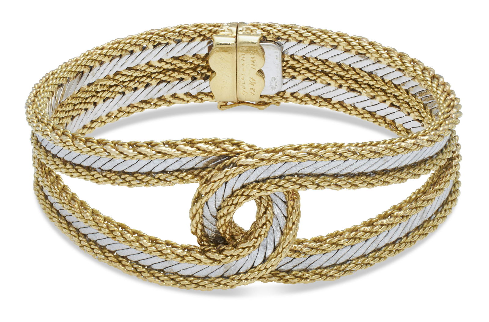 BUCCELLATI 18KT WHITE AND YELLOW GOLD BRACELET Approx. 40.99 total dwt. (1 of 1)