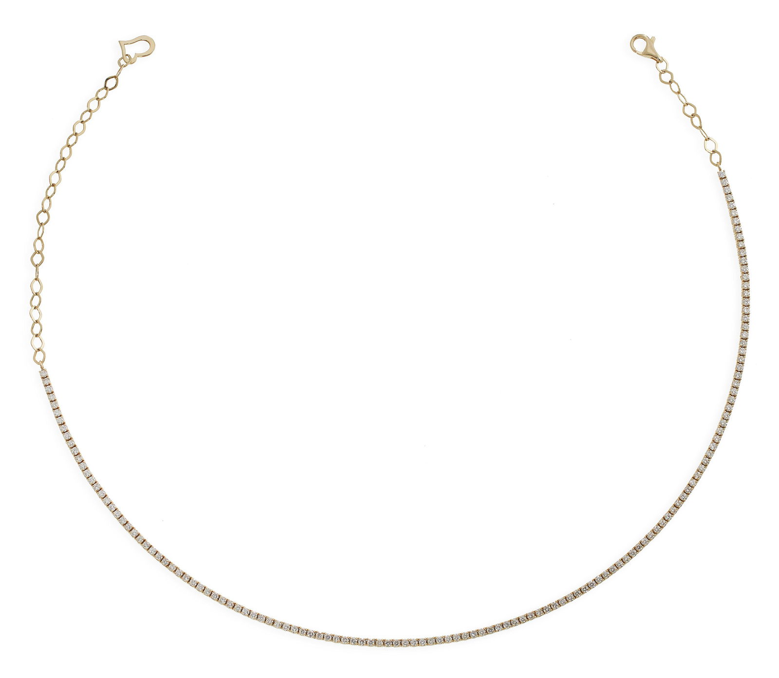 14KT YELLOW GOLD AND DIAMOND LINE NECKLACE Approx. 5.99 total dwt. (1 of 1)