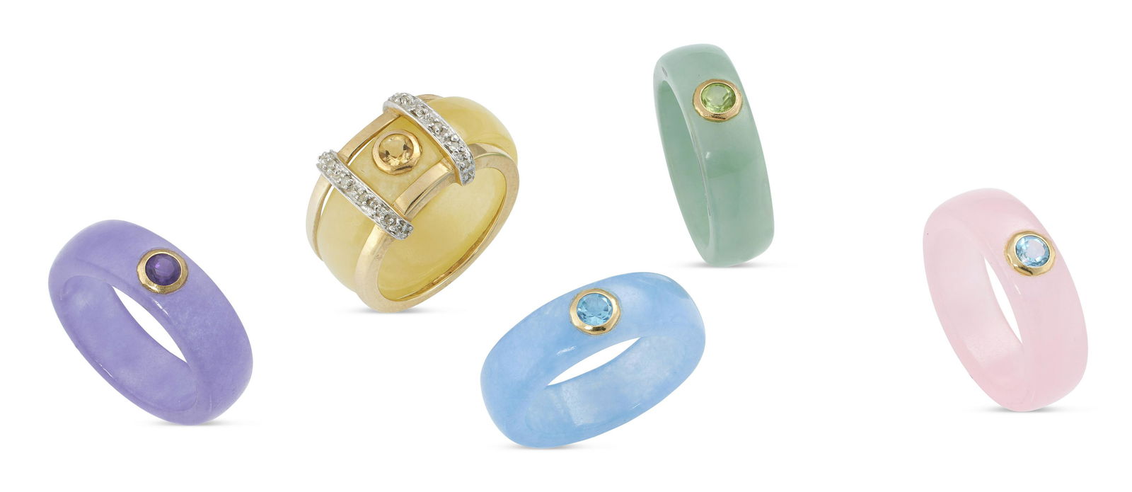 14KT YELLOW GOLD INTERCHANGEABLE INSERT RING SET Guard approx. 1.86 dwt. (1 of 1)