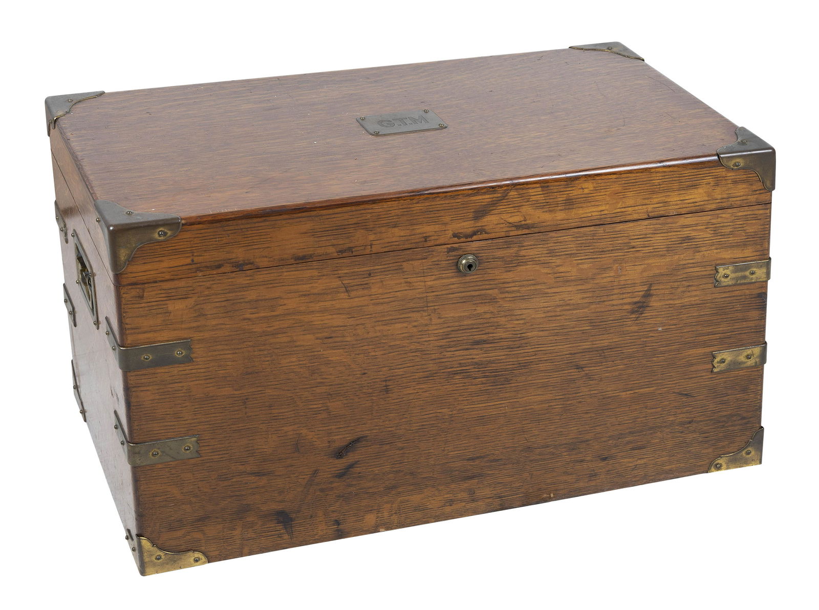 BENSON & HEDGES CAMPAIGN-STYLE CIGAR HUMIDOR Early 20th Century Height 14.5”. Width 25.5” (1 of 3)