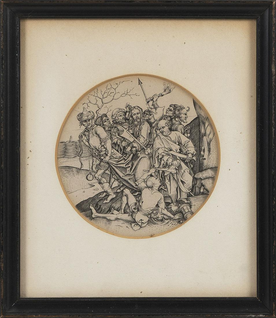 AFTER MARTIN SCHONGAUER (Germany, 1445-1491), Two engravings:, On laid paper with wide margins, (1 of 4)