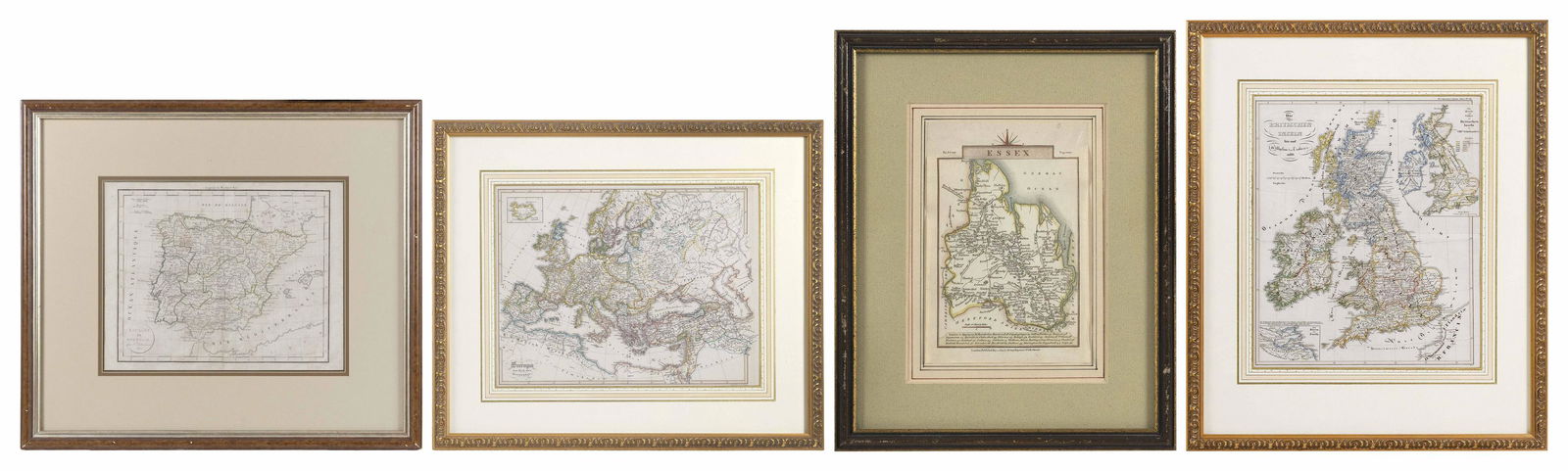 THREE HAND-COLORED MAPS AND A MINIATURE MAP OF ESSEX (1 of 7)