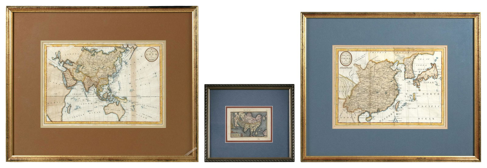 THREE HAND-COLORED MAPS OF ASIA (1 of 2)