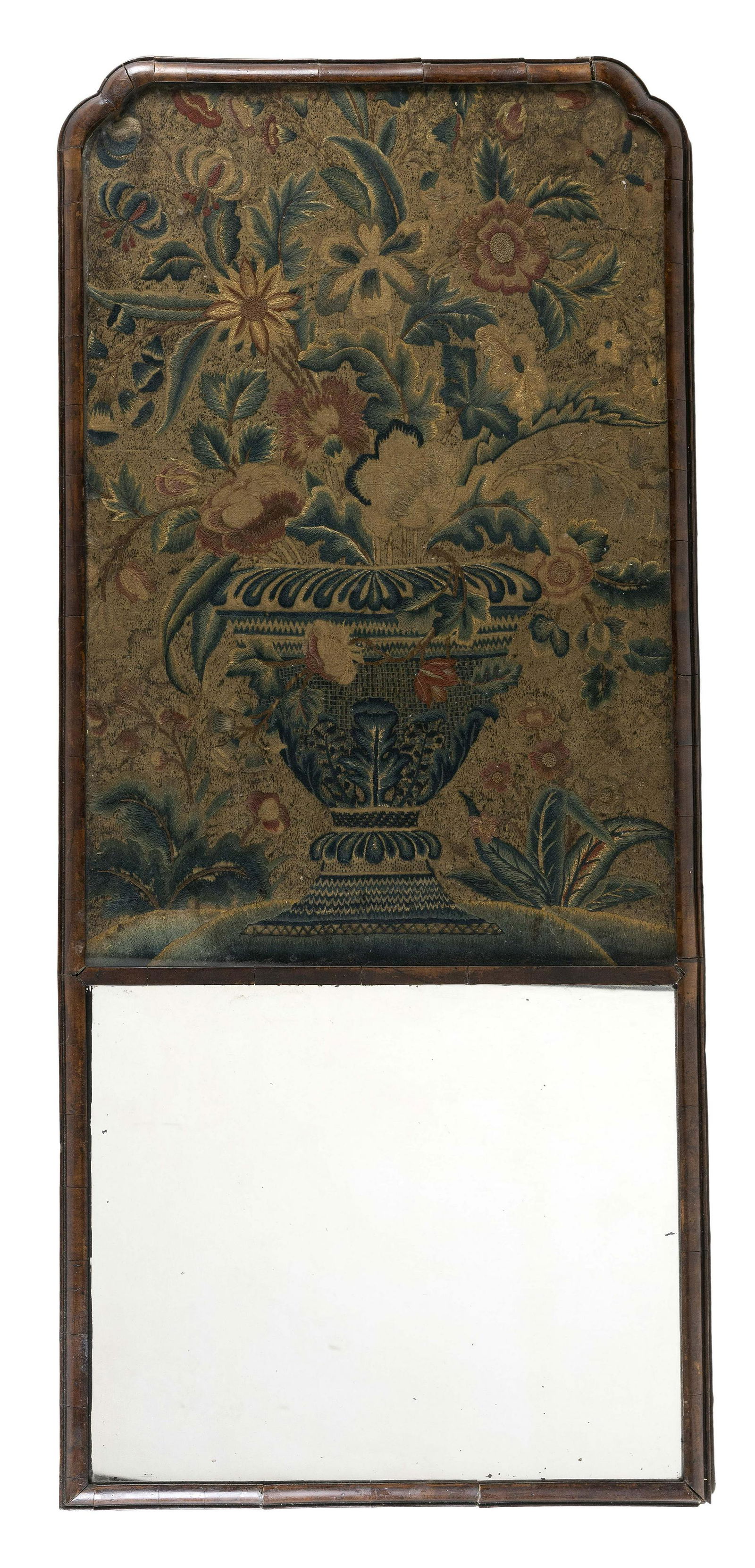 ENGLISH TRUMEAU MIRROR 18th Century Height 48”. Width 21.5”. (1 of 1)