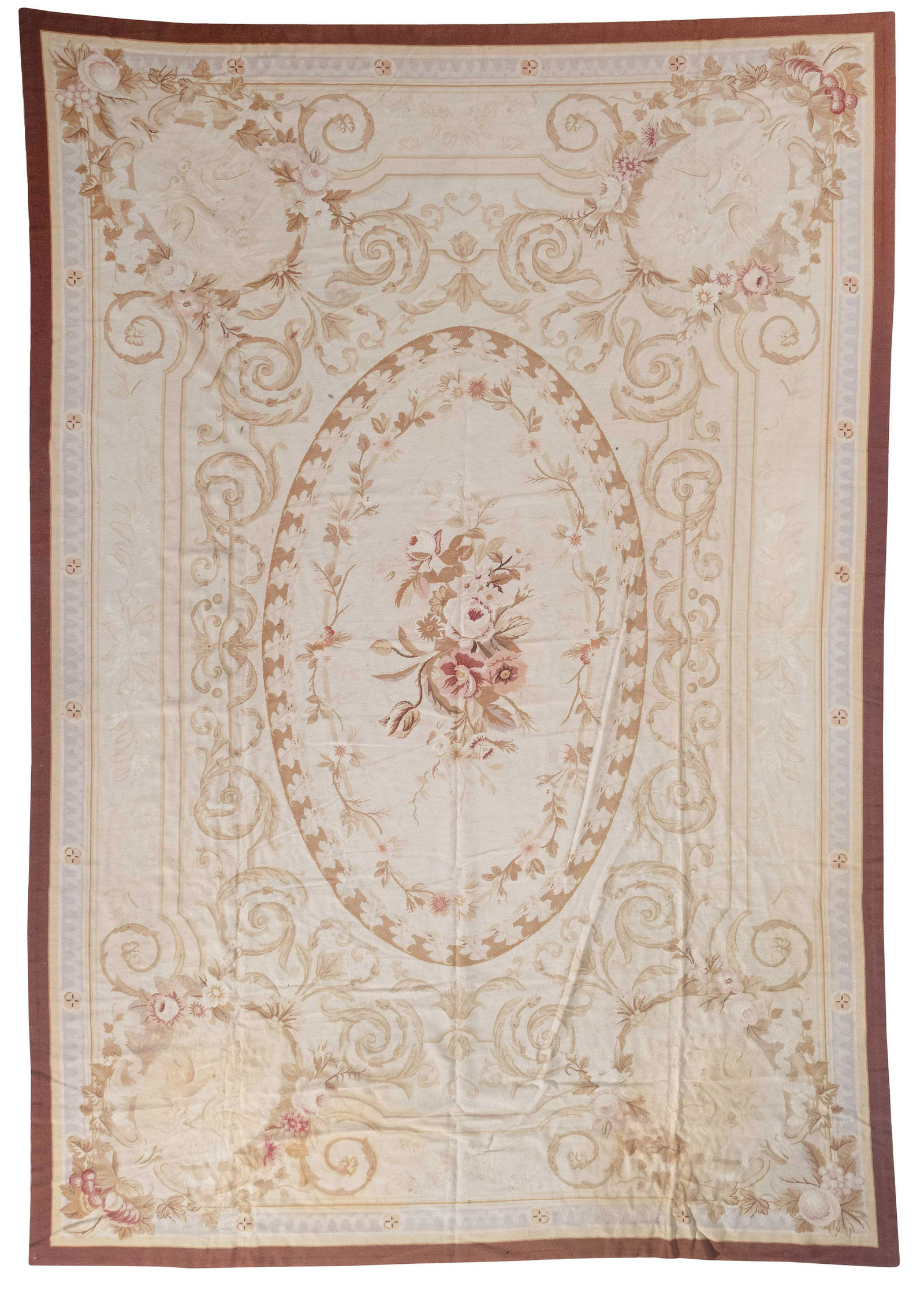 NEEDLEPOINT TAPESTRY/CARPET: 9’9” X 13’10” Last Half of the 20th Century (1 of 1)