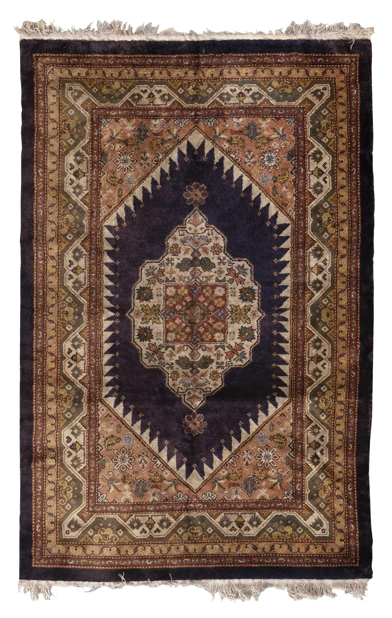 TURKISH DESIGN MACHINE-MADE RUG: 4’0” X 6’1” Last Half of the 20th Century (1 of 1)