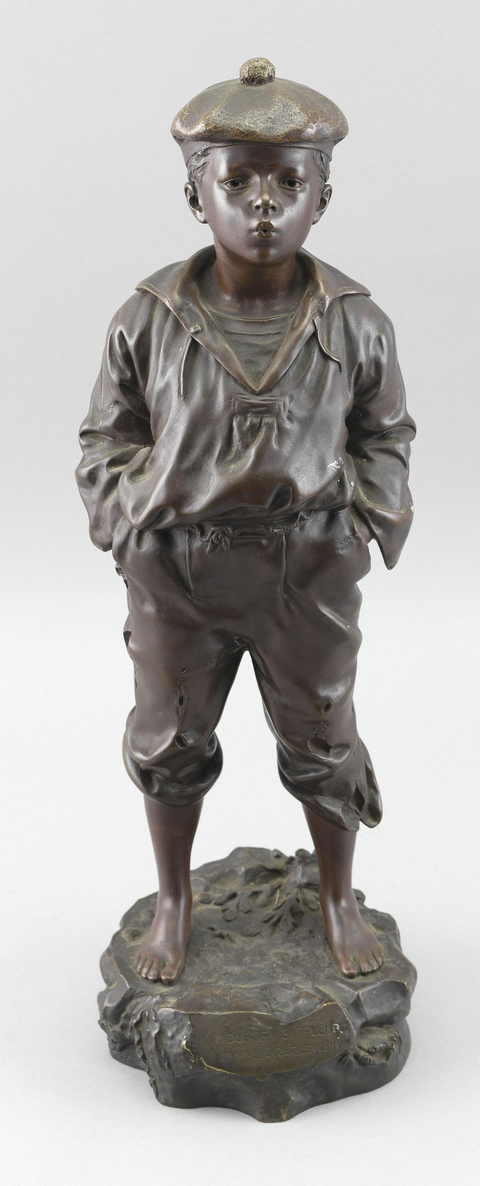 VICTOR (VLACLAV) SZCZEBLEWSKI (Poland, Active 1875-1900), “Mousse Siffleur”., Bronze, (1 of 2)