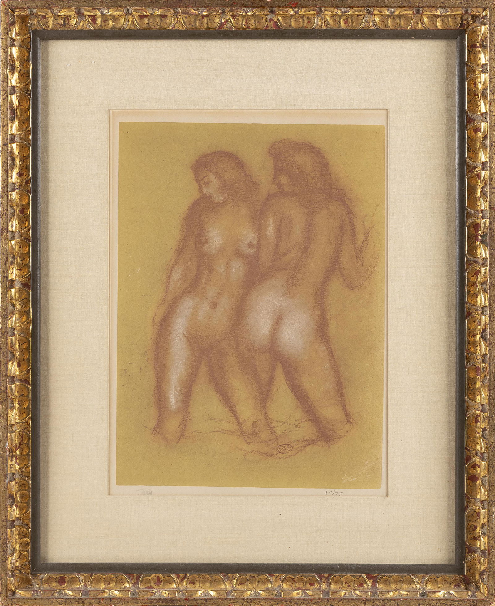 ARISTIDE MAILLOL (France, 1861-1944), “Les Deux Soeurs”., Color lithograph, sheet size (1 of 1)