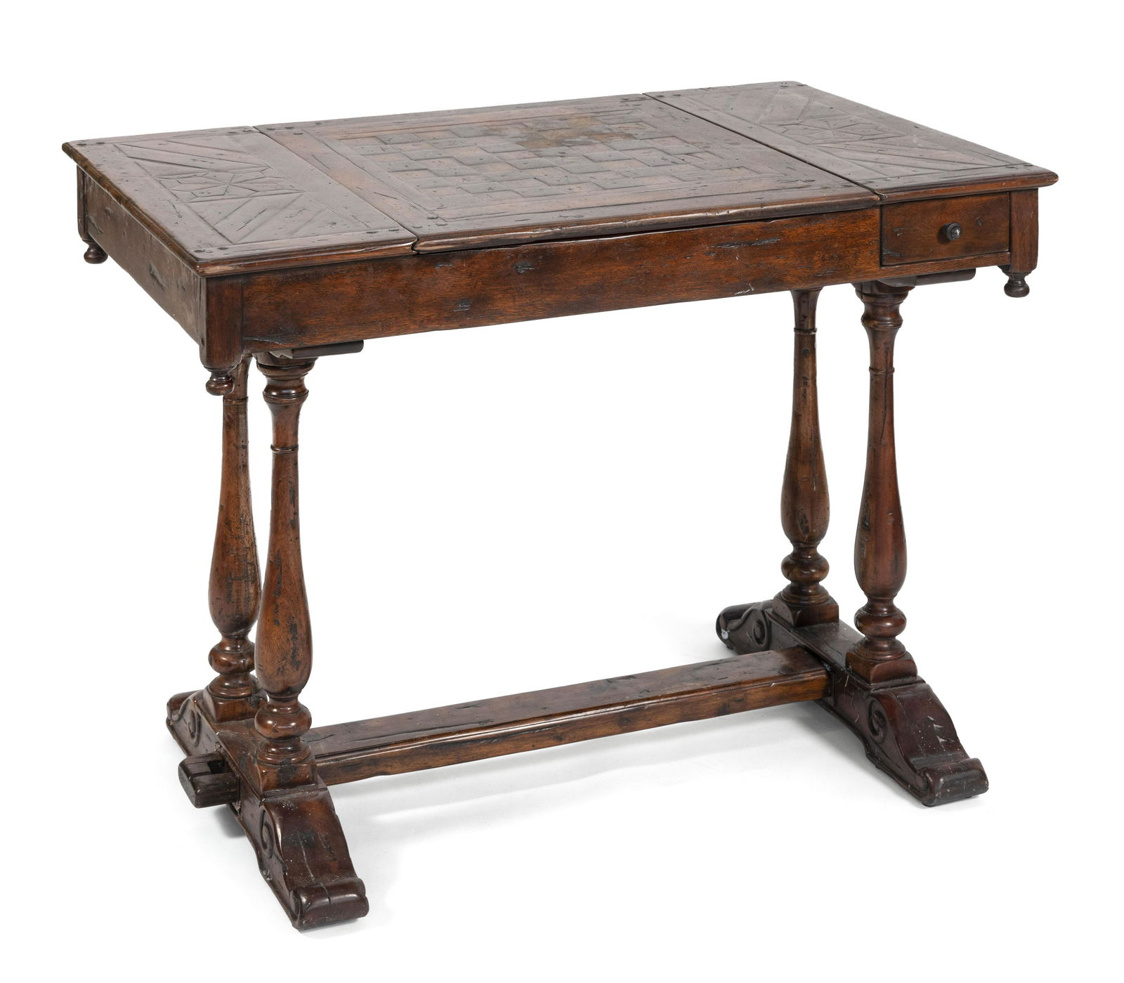 THEODORE ALEXANDER CASTLE BROMWICH GAMES TABLE 20th Century Height 31". Length 42". Width 26". (1 of 2)