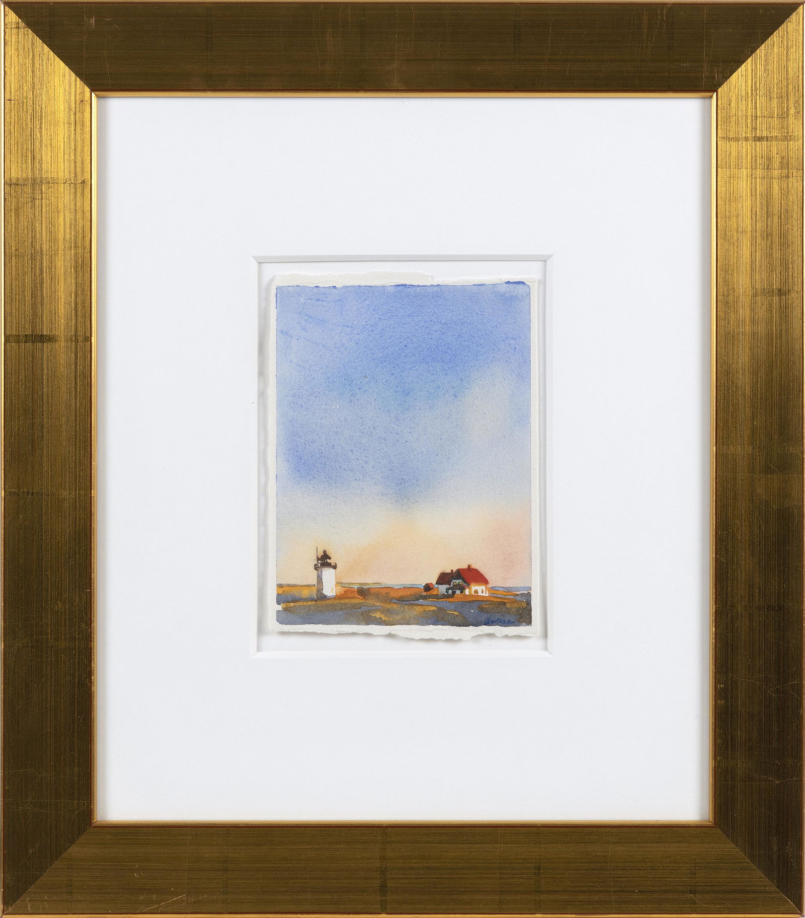 TERESA WELCH BAKSA (Massachusetts, Contemporary), “Race Point Light”., Watercolor on (1 of 2)