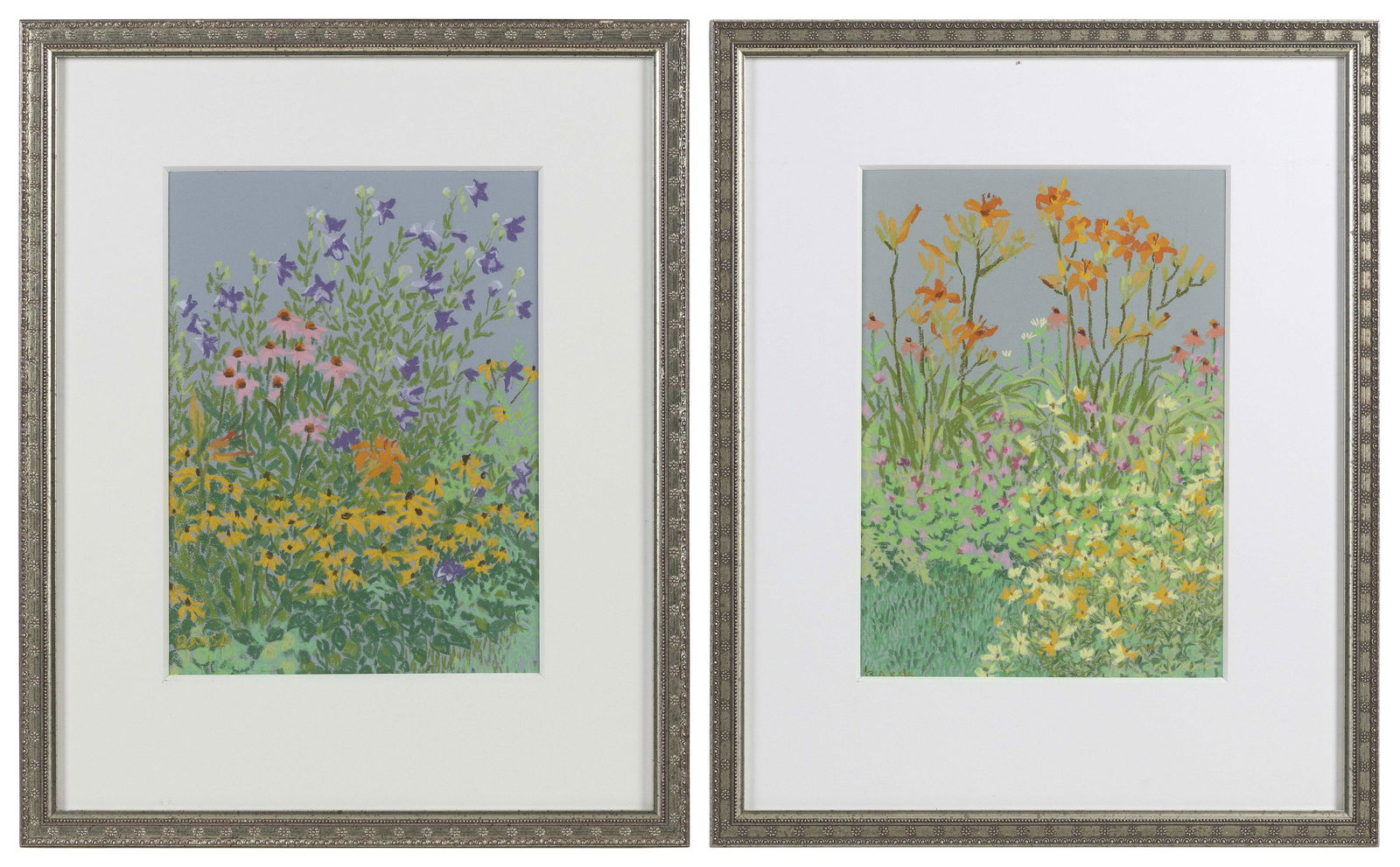 TERESA WELCH BAKSA (Massachusetts, Contemporary), Pair of floral studies:, Pastels on paper, (1 of 2)