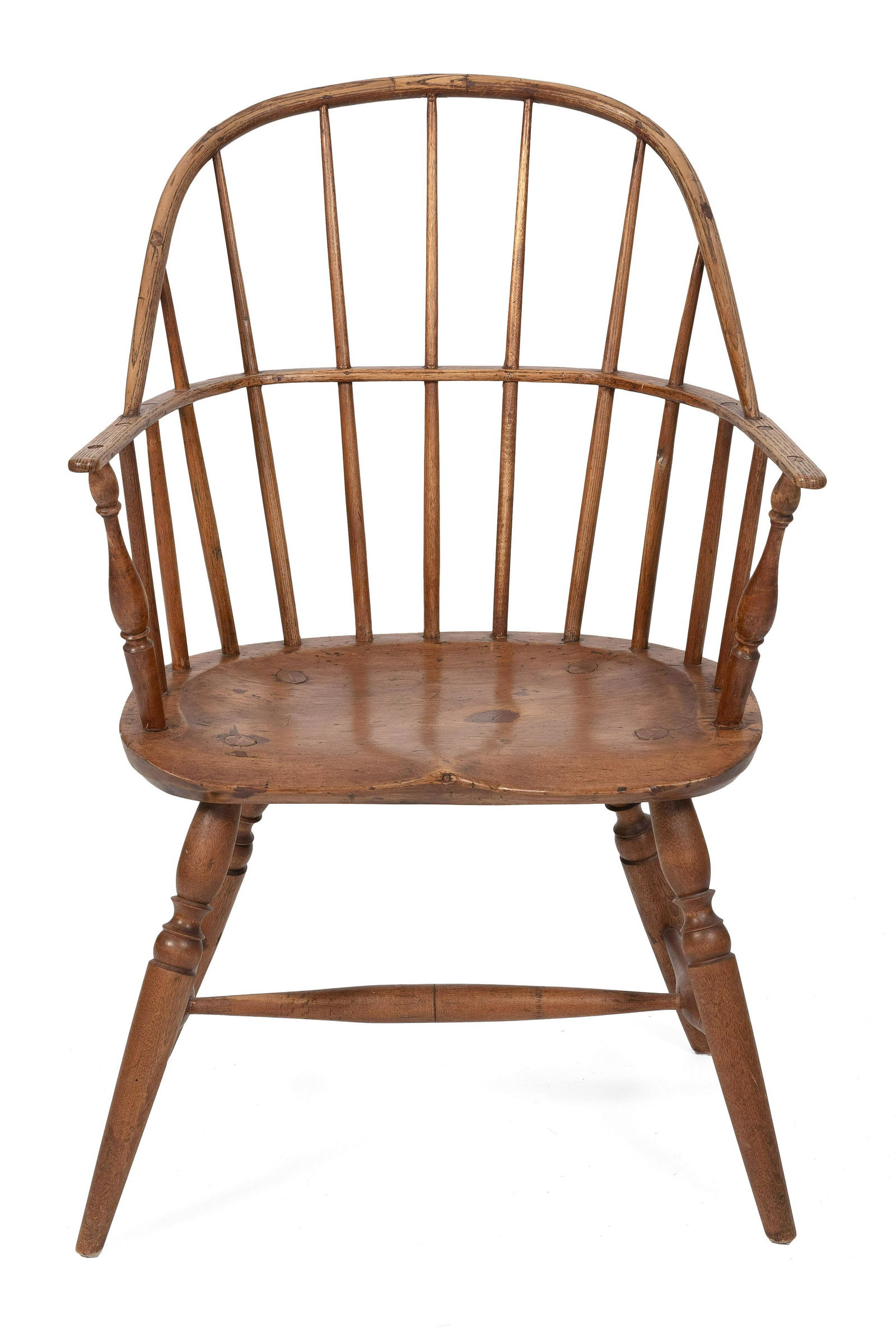 WINDSOR BOW-BACK ARMCHAIR Late 18th Century Back height 35.5”. Seat height 16.5”. (1 of 1)