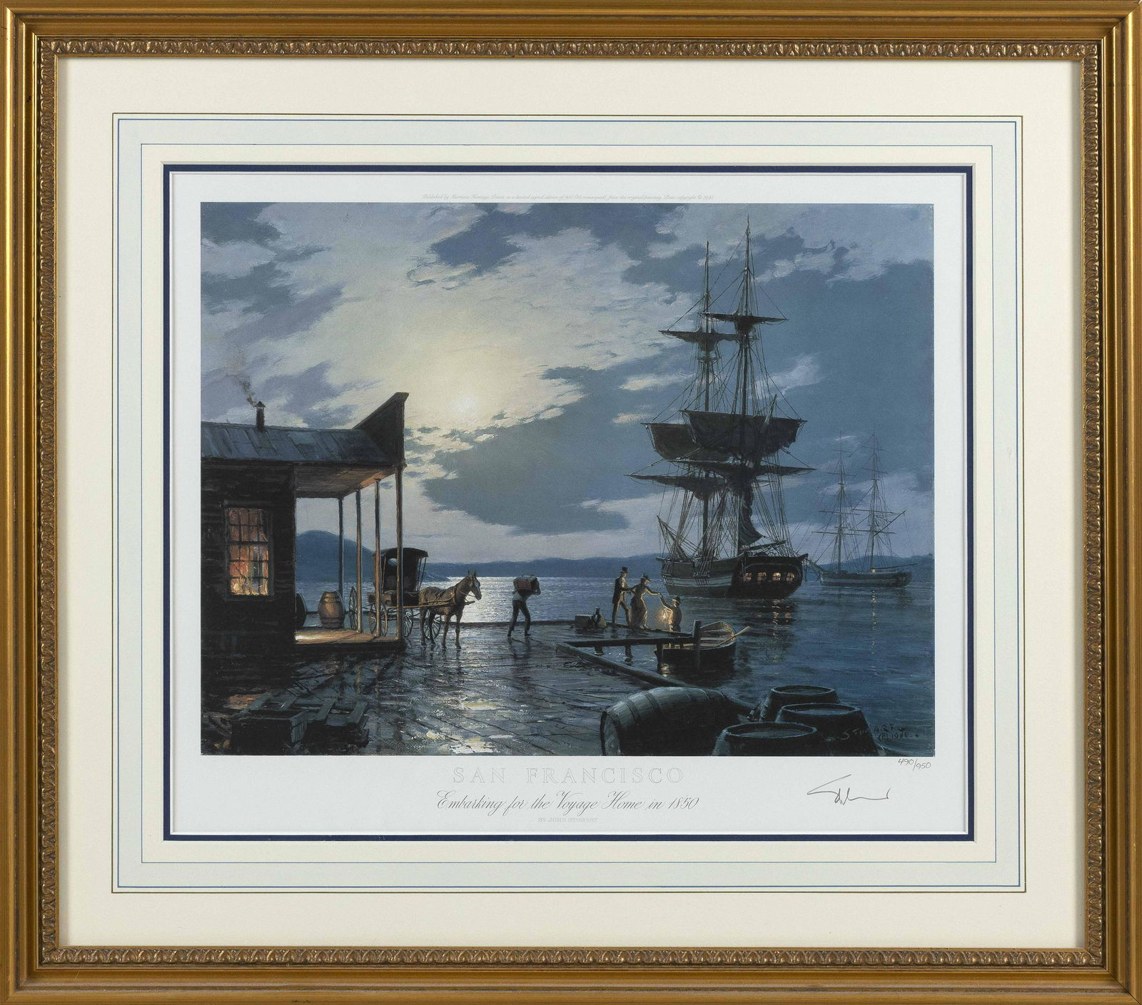 JOHN STOBART (Massachusetts/Florida, b. 1929), "San Francisco"., Print, 14.5” x 22”. (1 of 2)