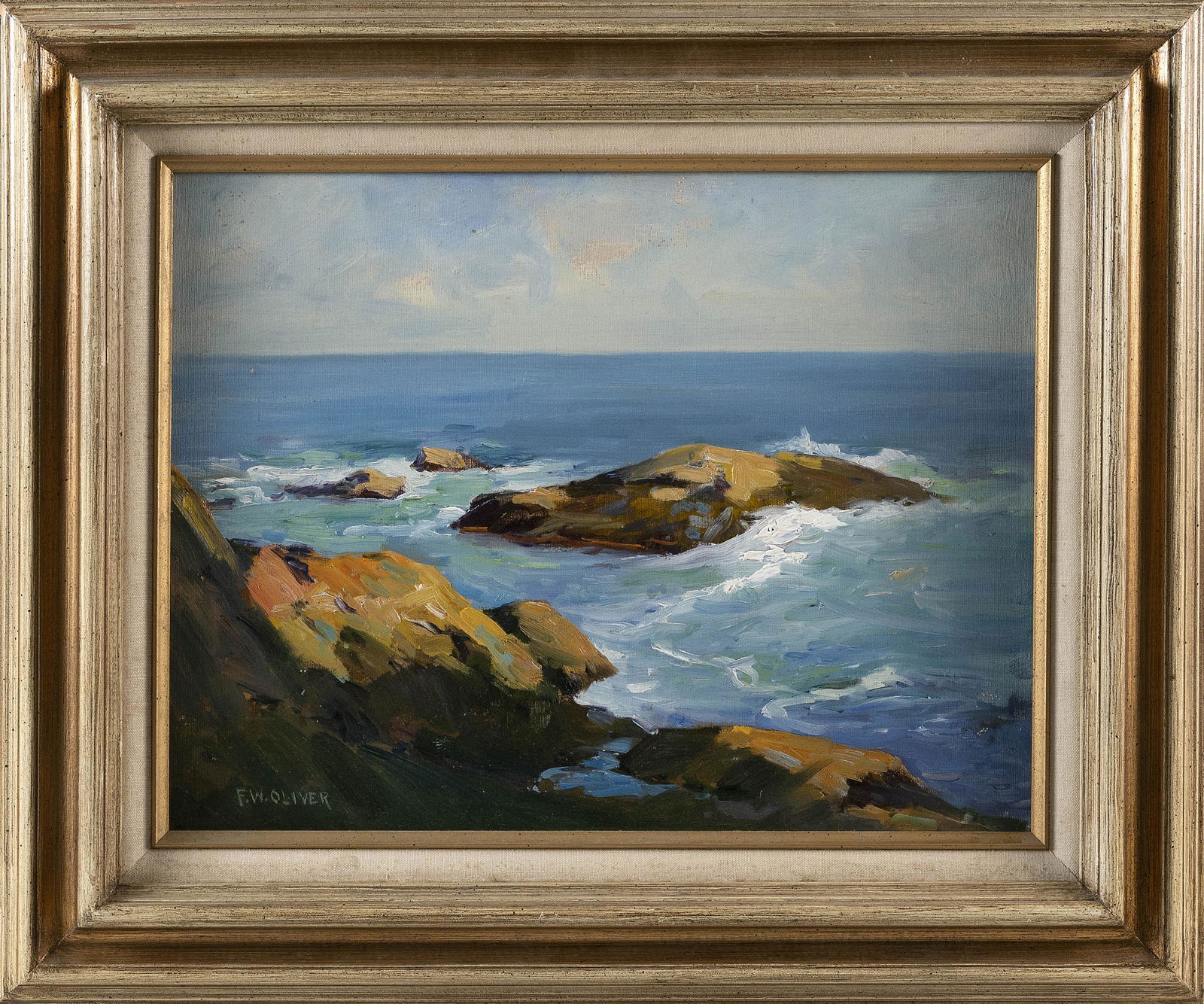 FREDERICK W. OLIVER (Massachusetts, 1876-1963), Two landscapes (1 of 5)