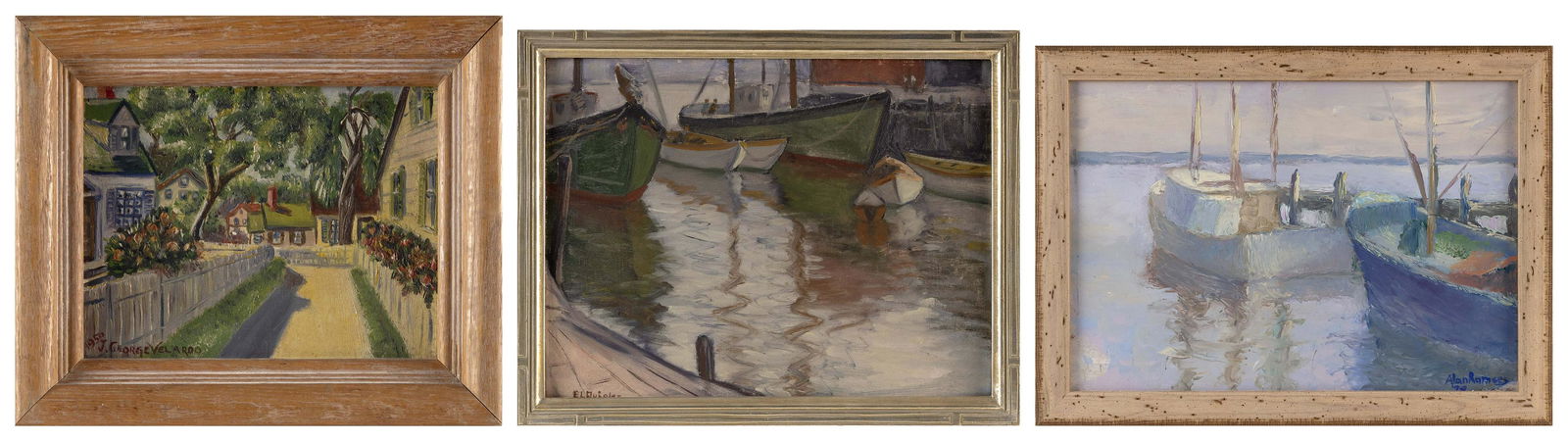 PROVINCETOWN SCHOOL (20th Century,), Three works:, Largest framed 14” x 18”. (1 of 7)