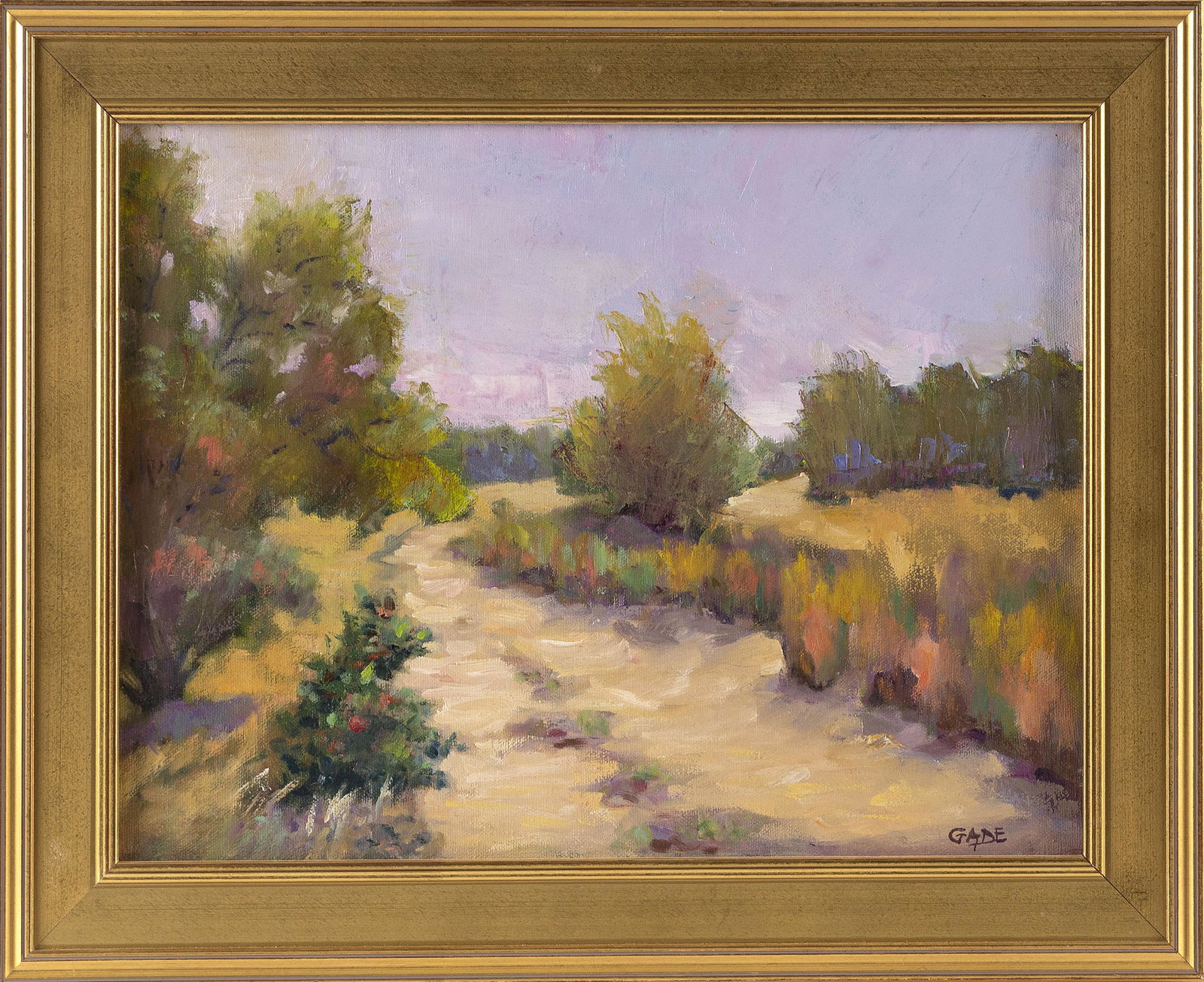 ARLENE GADE (Massachusetts, 20th/21st Century), Path to the beach., Oil on canvas, 12” x (1 of 2)