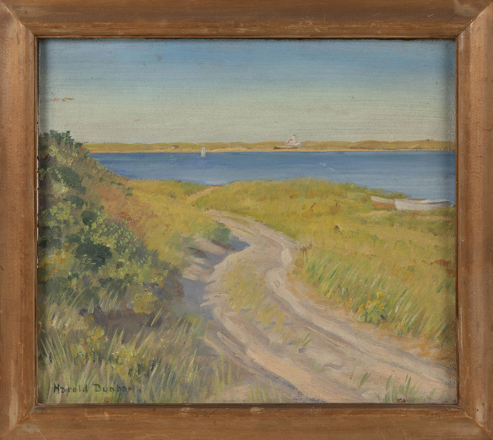 HAROLD DUNBAR (Massachusetts, 1882-1953), “Ocean Beach Near the Crocker Estate”., Oil on (1 of 2)