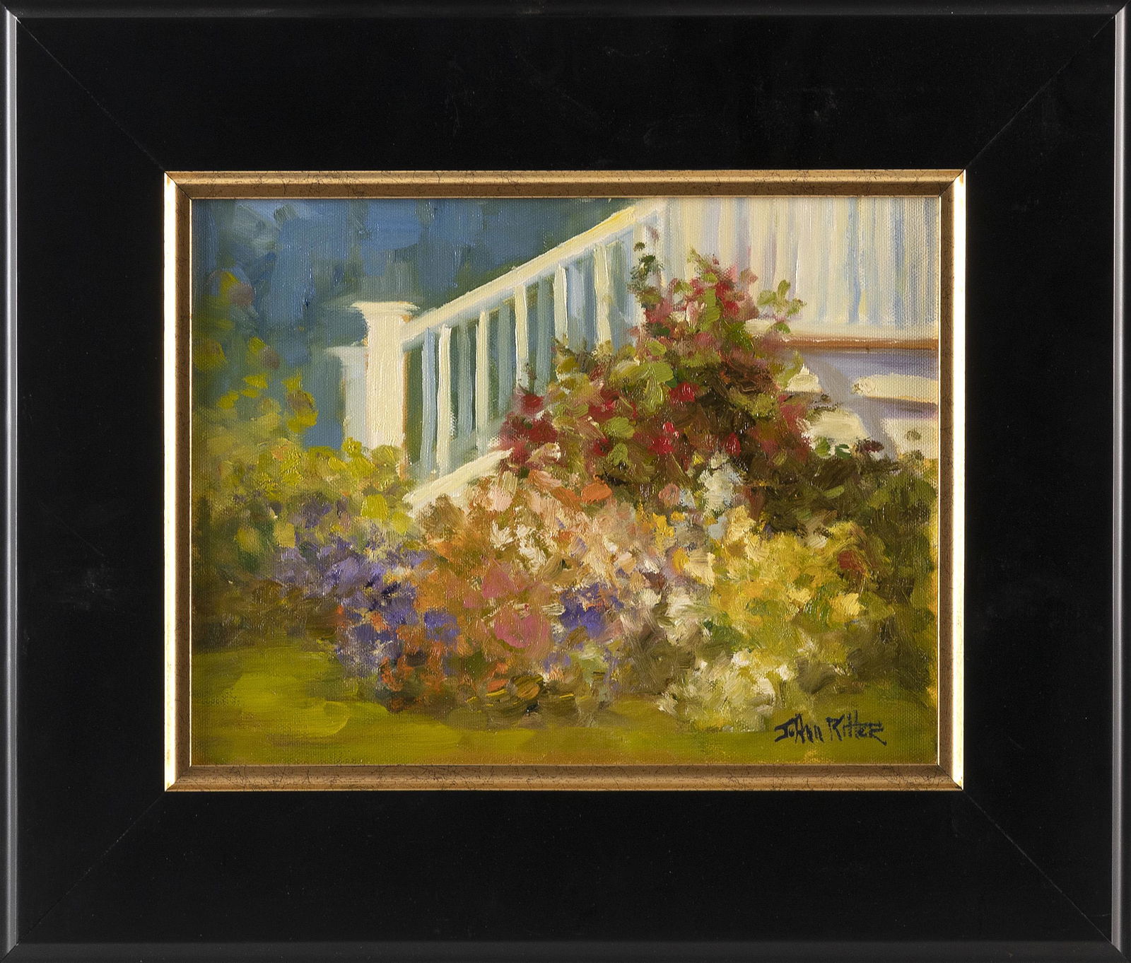 JO ANN RITTER (Massachusetts, Contemporary), “Bee Heaven”., Oil on board, 9” x (1 of 2)