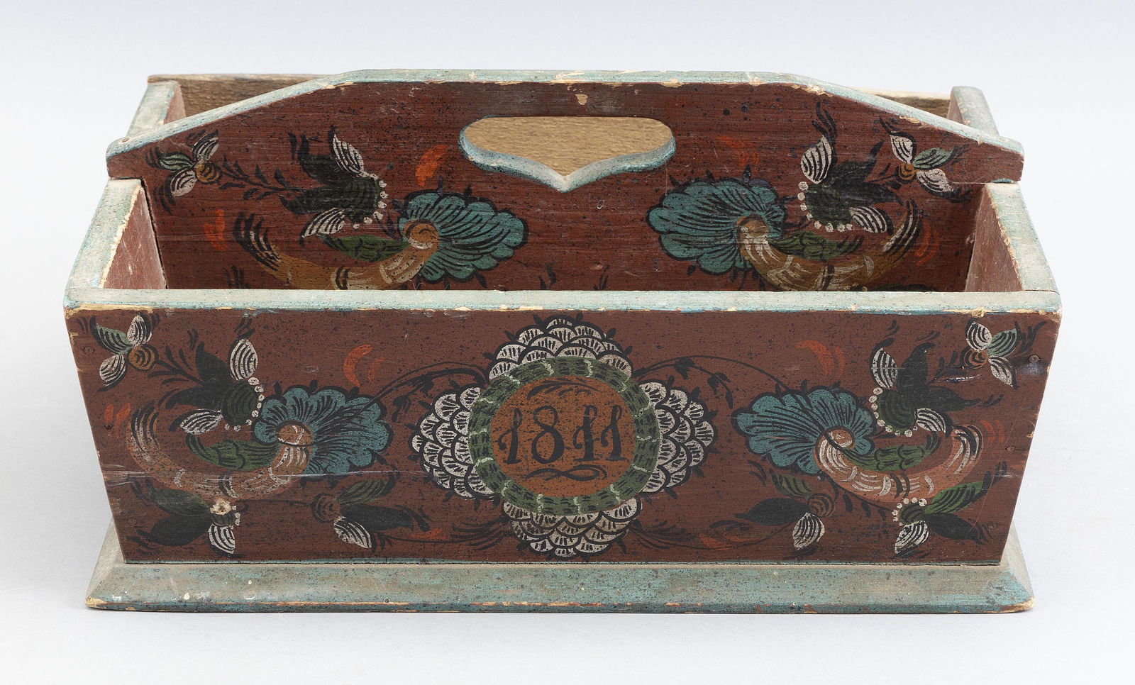 SCANDINAVIAN CUTLERY TRAY 20th Century Height 6". Length 13". Width 9.5". (1 of 2)