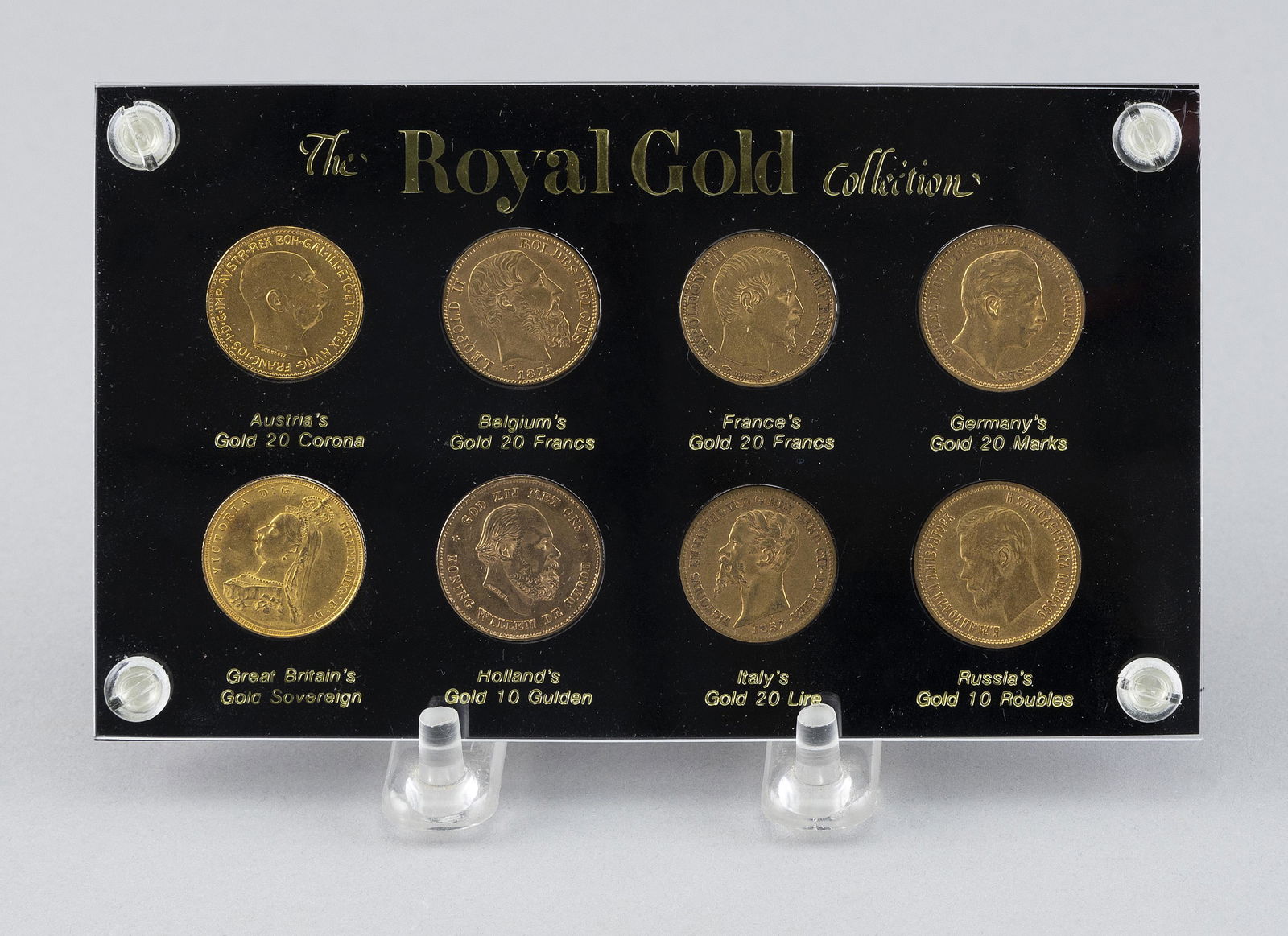 CASED COLLECTION OF EIGHT ANTIQUE EUROPEAN GOLD COINS Mostly 19th Century Approx. 36.80 dwt. (1 of 2)