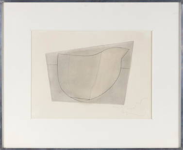 BEN NICHOLSON (United Kingdom, 1894-1982), &#8220;Bird Form&#8221;, 1969., Drypoint worked on with: BEN NICHOLSONUnited Kingdom, 1894-1982â€œBird Form&rdquo;, 1969. Signed â€œNicholson&rdquo; and dated 1969 in pencil lower right. Waddington Graphics, London, label on the frame back. Lafranca