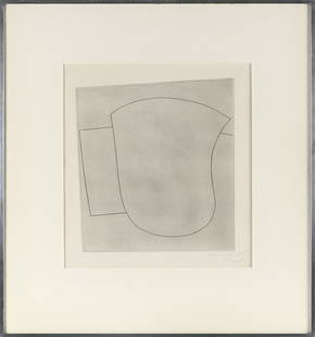 BEN NICHOLSON (United Kingdom, 1894-1982), &#8220;Two Sculptural Forms&#8221;, 1968., Etching: BEN NICHOLSONUnited Kingdom, 1894-1982â€œTwo Sculptural Forms&rdquo;, 1968. Signed â€œNicholson&rdquo; and dated 1968 in pencil lower right. Edition of 50. Published by Leslie Waddington Print