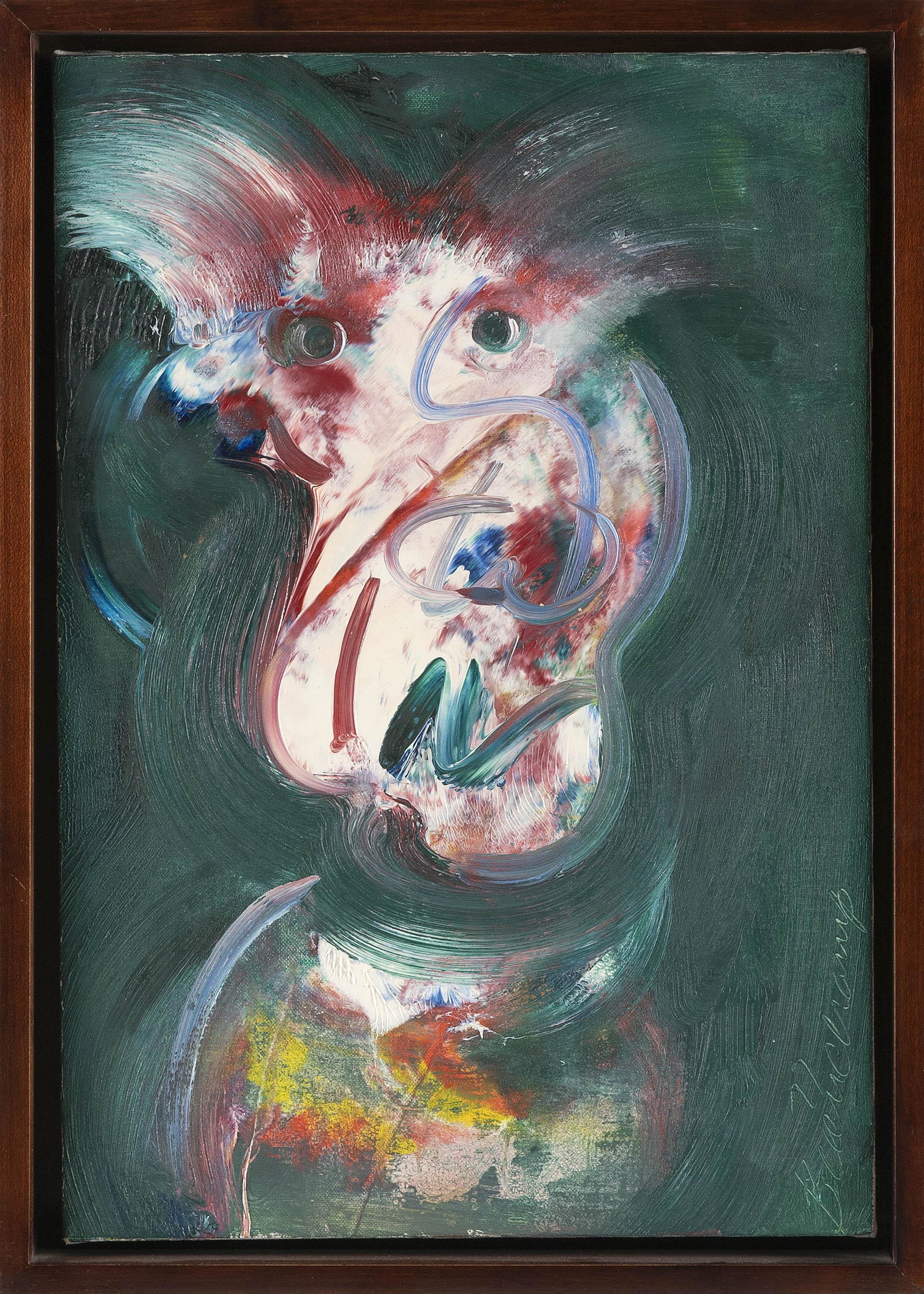 ROBERT BEAUCHAMP (New York/Massachusetts/Colorado, 1923-1995), “Male Head 2, 1977”., Oil (1 of 2)