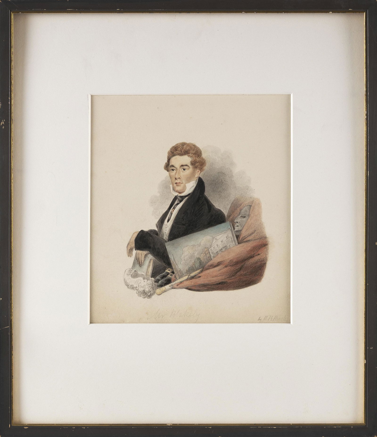 WILLIAM RUSSELL BIRCH (Pennsylvania/United Kingdom, 1755-1834), Portrait of Mr. Blakely., Watercolor (1 of 2)