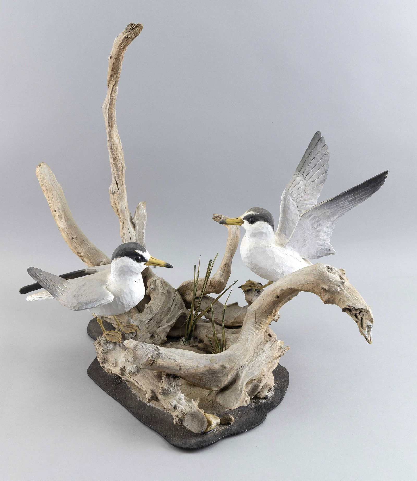 PAIR OF STAN SPARRE LEAST TERNS East Falmouth, Massachusetts, 1922-2011 Height 18”. Length (1 of 2)