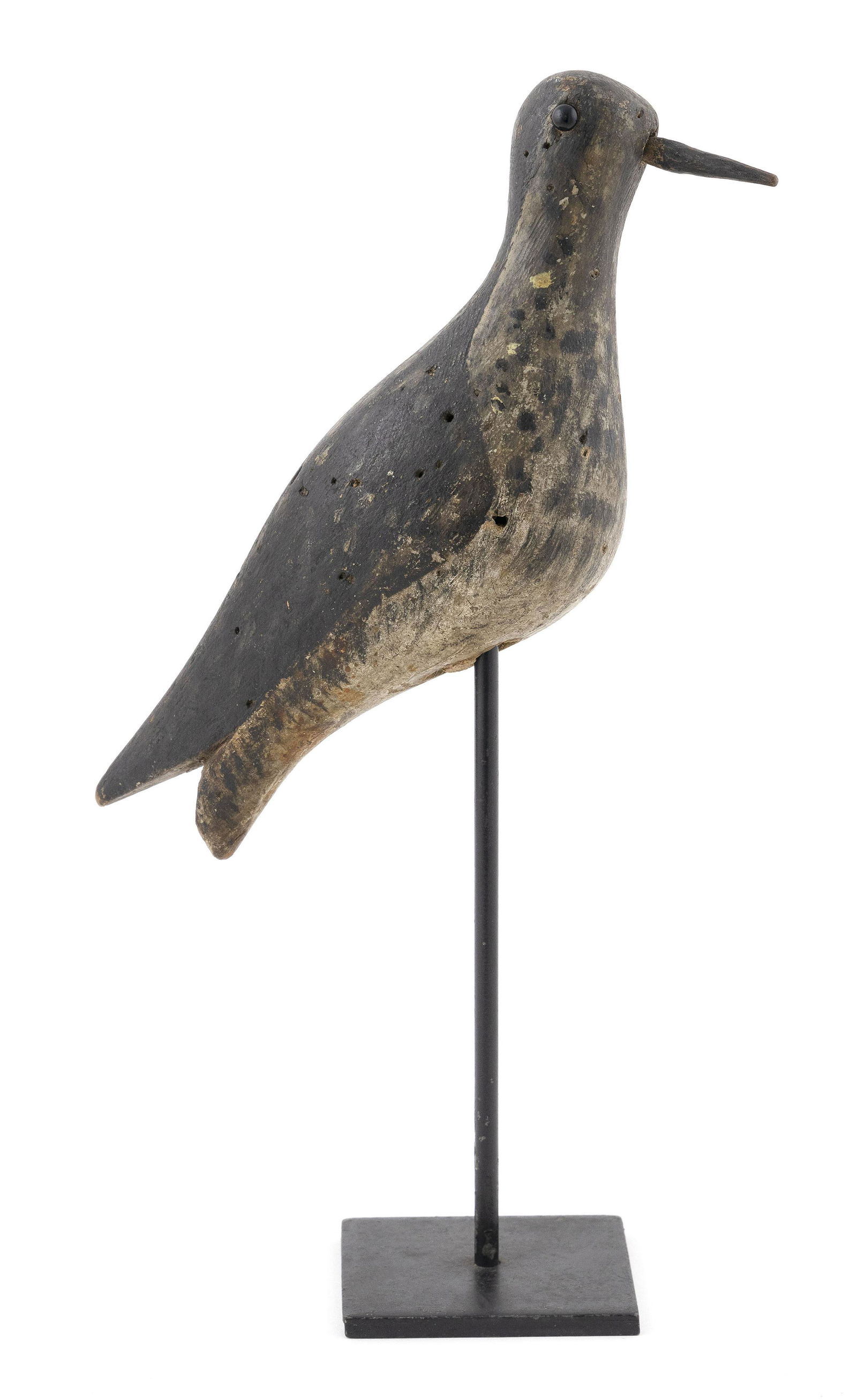 NANTUCKET PLOVER DECOY Circa 1900 Length 9”. (1 of 3)