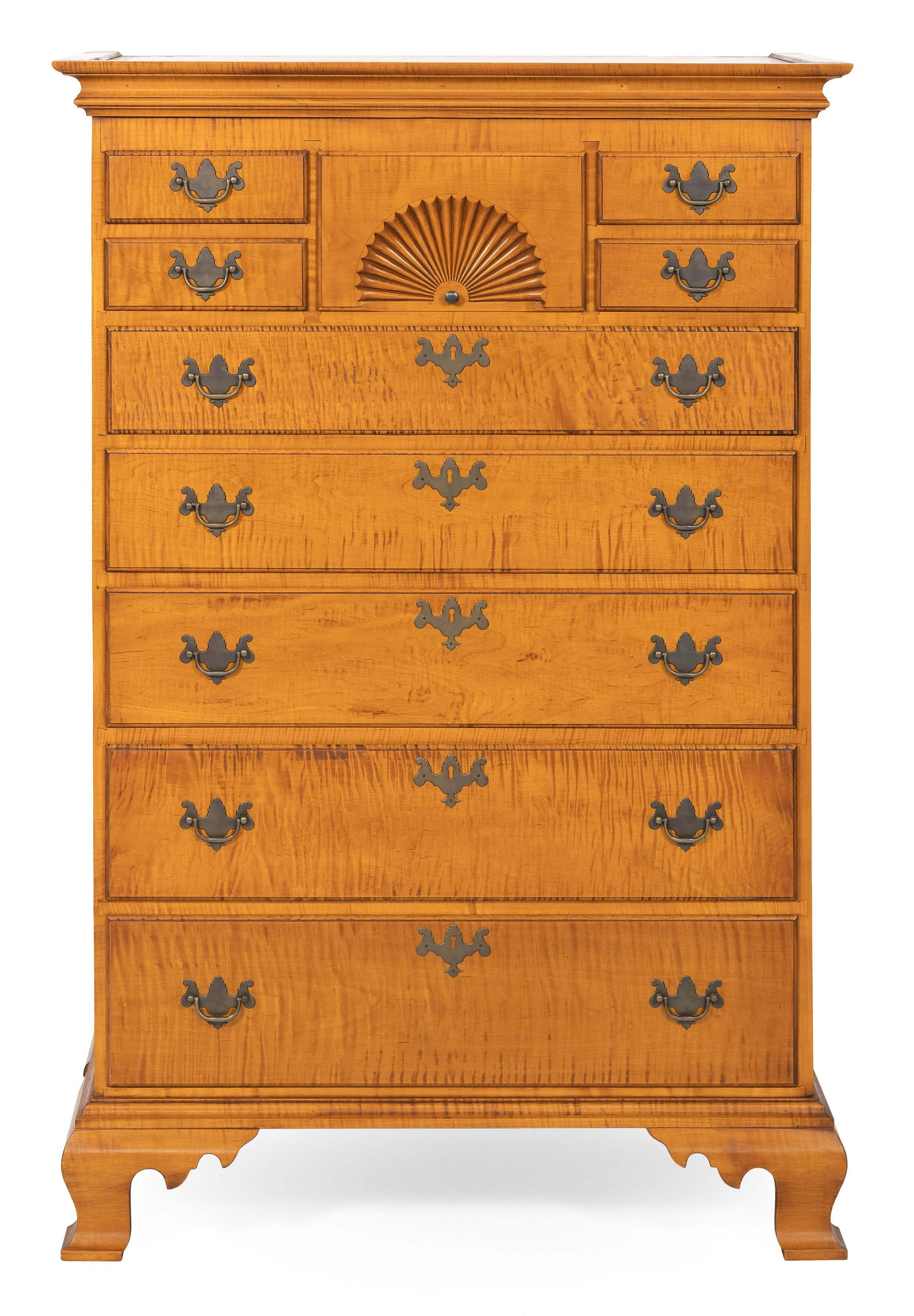 ELDRED WHEELER CHIPPENDALE-STYLE TALL CHEST Massachusetts, 20th Century Height 56”. Width (1 of 1)