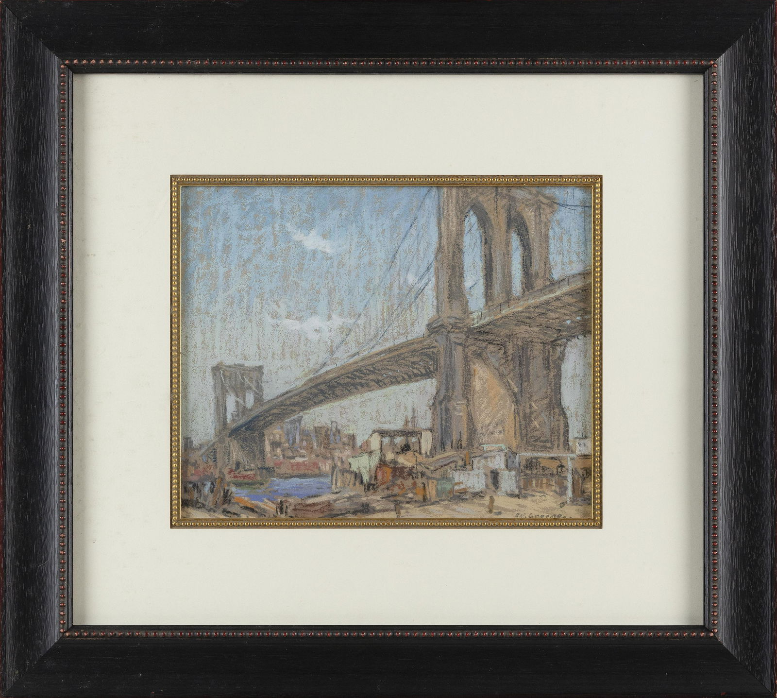 ALBERT VAN NESSE GREENE (Pennsylvania/District Of Columbia, 1887-1971), View of the Brooklyn Bridge, (1 of 2)