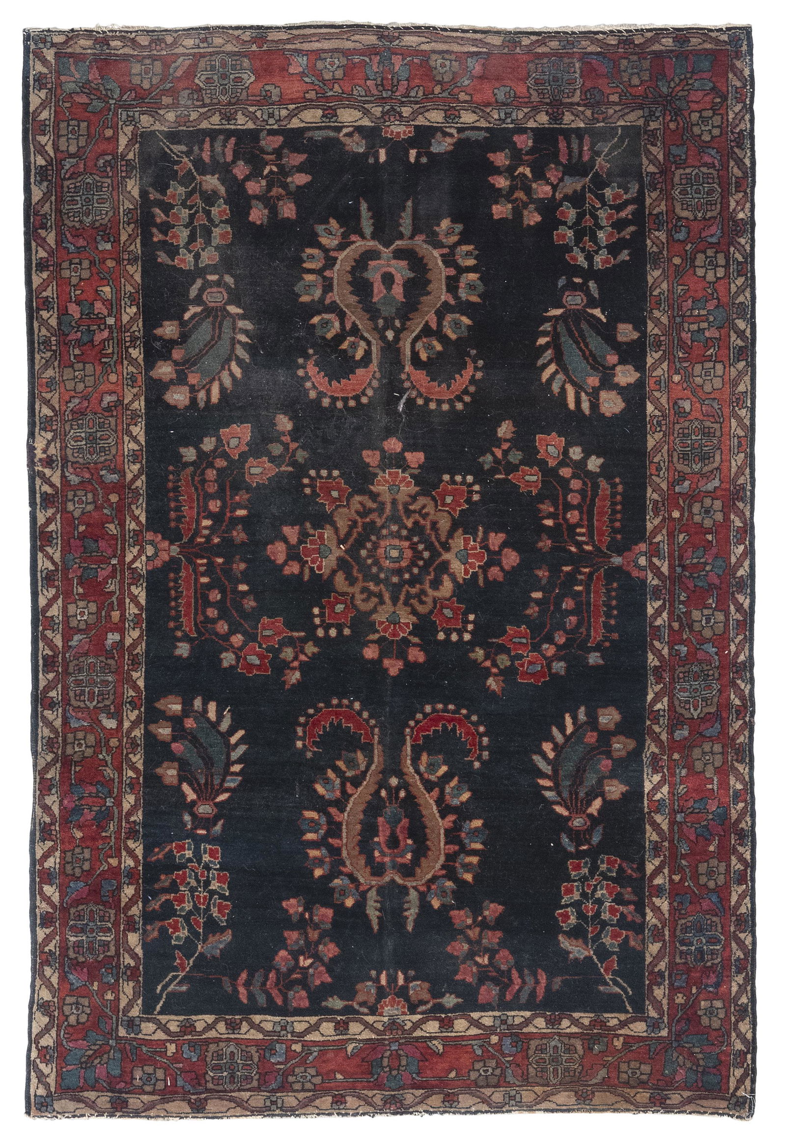 SAROUK RUG: 3’3” X 4’11” Circa 1910 (1 of 1)