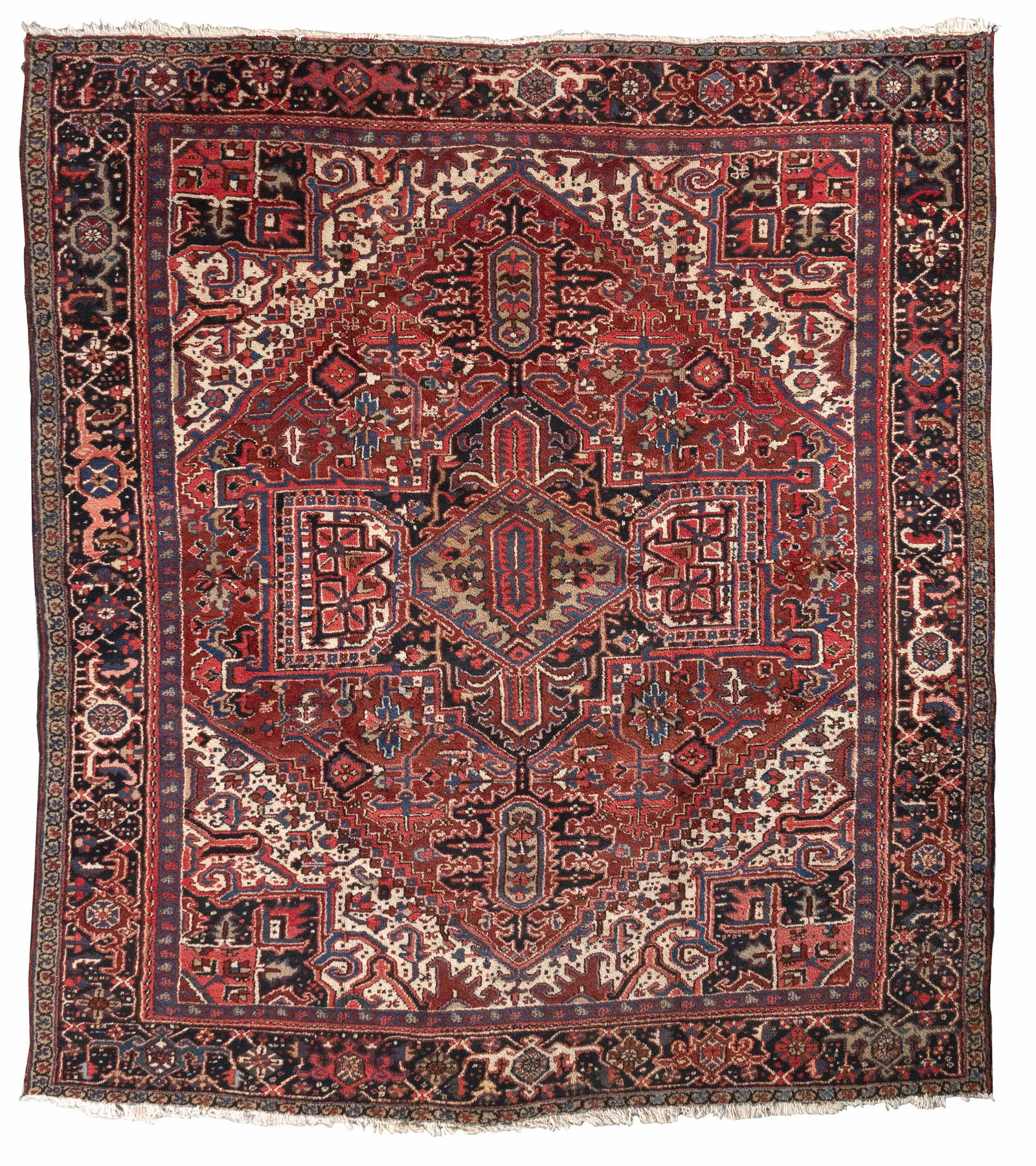 HERIZ RUG: 8'10” X 9’10” Mid-20th Century (1 of 1)