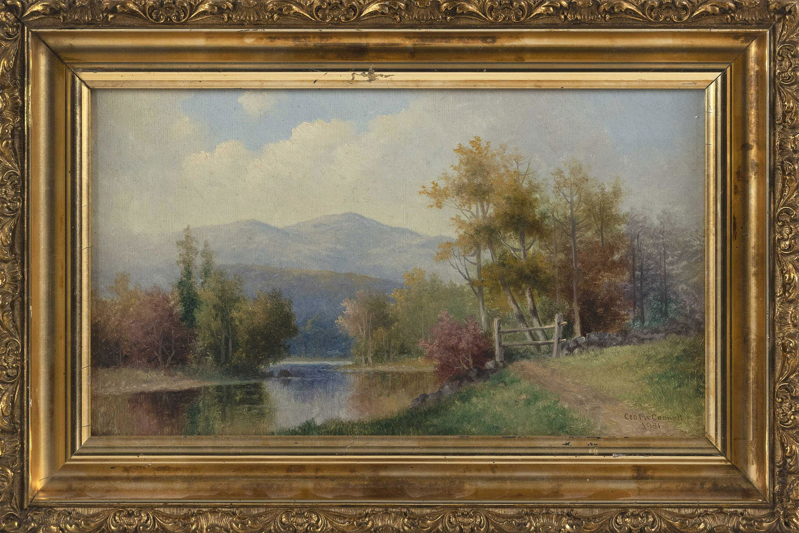 GEORGE MCCONNELL (Maine/Ohio, 1852-1929), Mount Washington from Bethlehem, New Hampshire., Oil on (1 of 2)