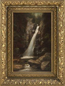 BENJAMIN CHAMPNEY (Massachusetts/New Hampshire, 1817-1907), Glen Ellis Falls, New Hampshire., Oil on (1 of 2)