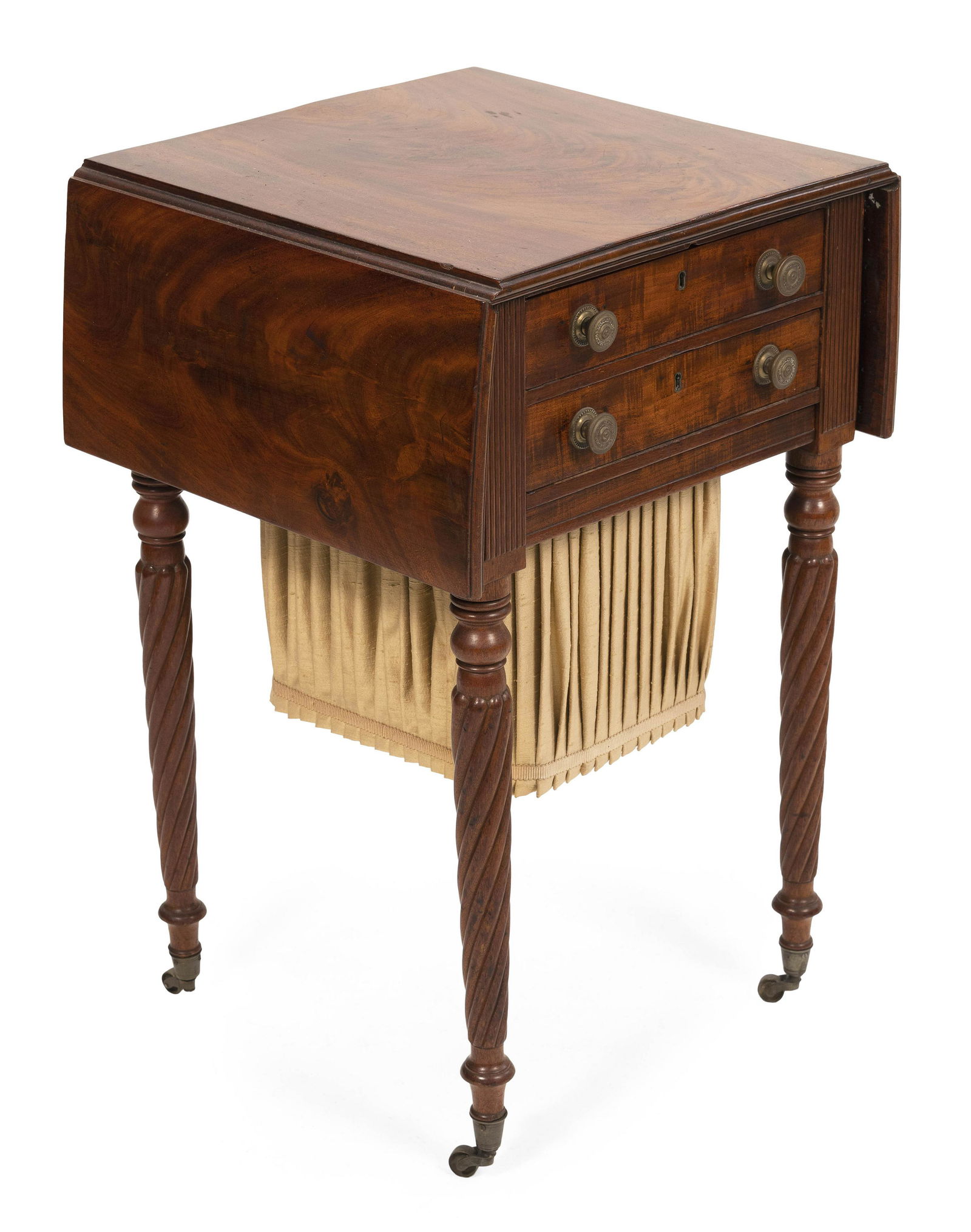 SHERATON SEWING TABLE North Shore of Massachusetts, First Quarter of the 19th Century Height 29.5". (1 of 1)