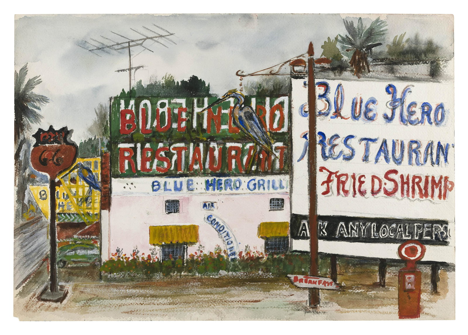 WILLIAM JOHNSON L’ENGLE, JR. (Massachusetts/New York/Florida, 1884-1957), "Blue Hero (1 of 1)