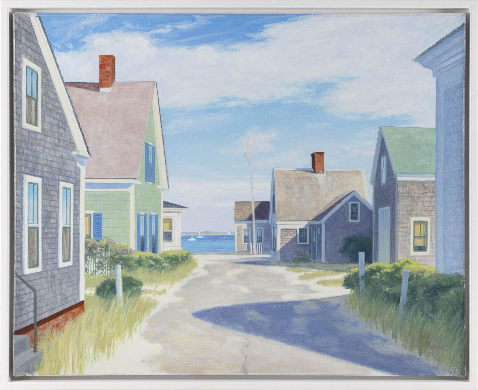 JOHN DOWD (Massachusetts, b. 1960), “Afternoon, Provincetown”., Oil on linen, 24” (1 of 2)