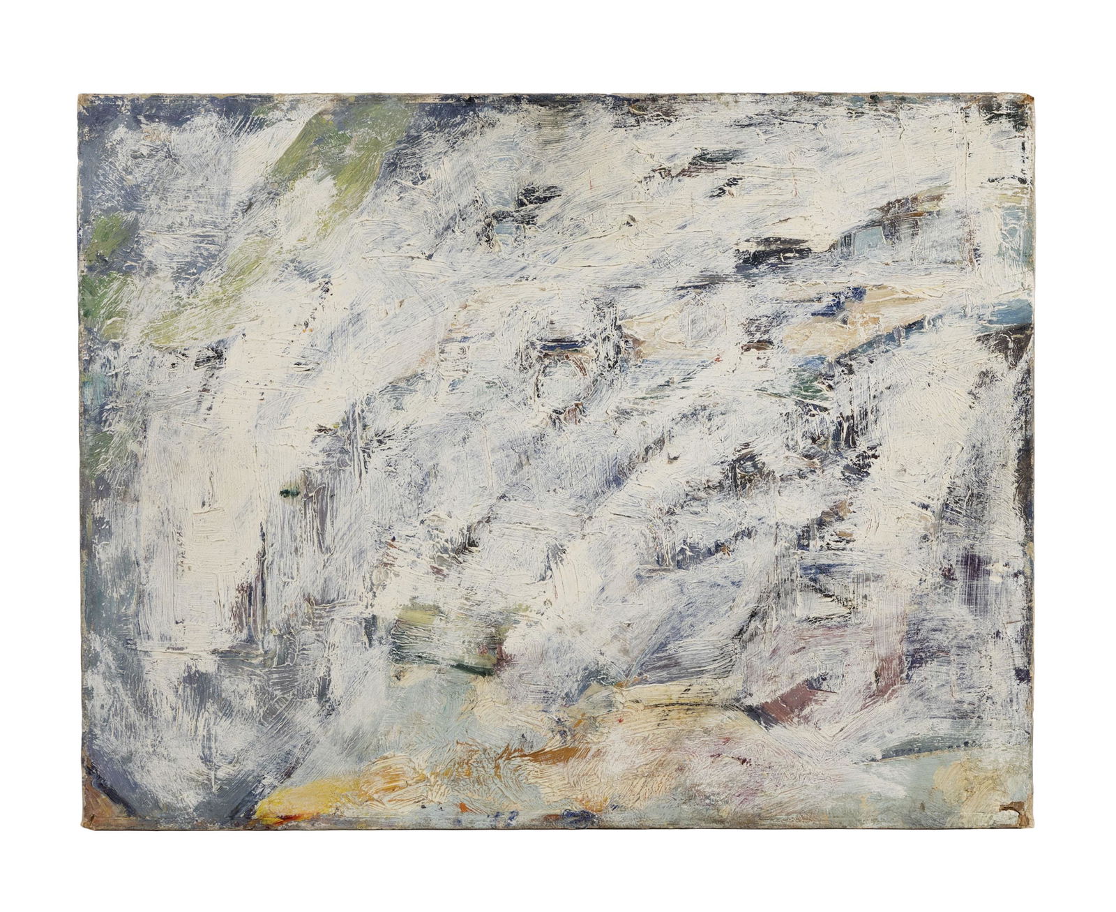 WALTER FARNDON (New York, 1876-1964), Yacht in drydock., Oil on board, 14” x 18”. (1 of 2)