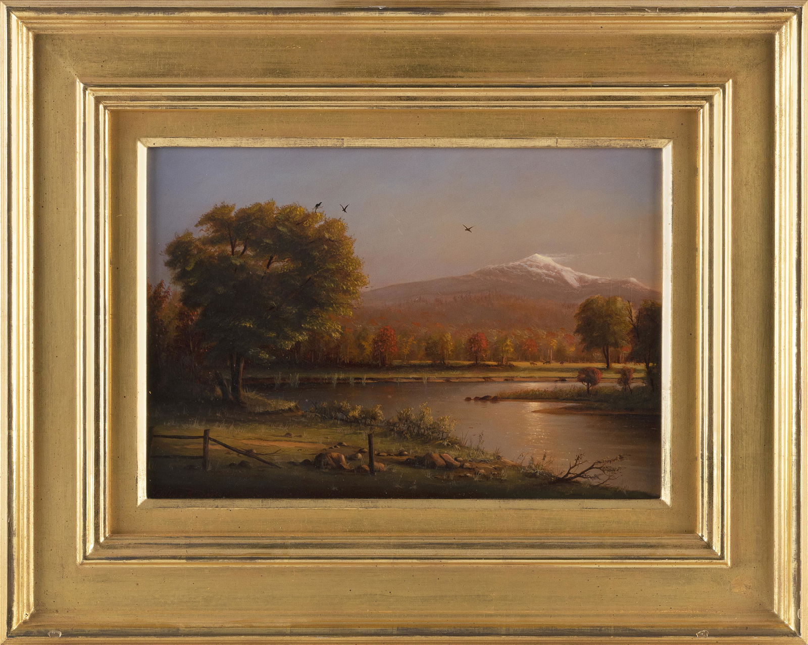 WILLIAM R. DAVIS (Massachusetts, b. 1952), Sunset over Mount Washington, New Hampshire., Oil on (1 of 2)