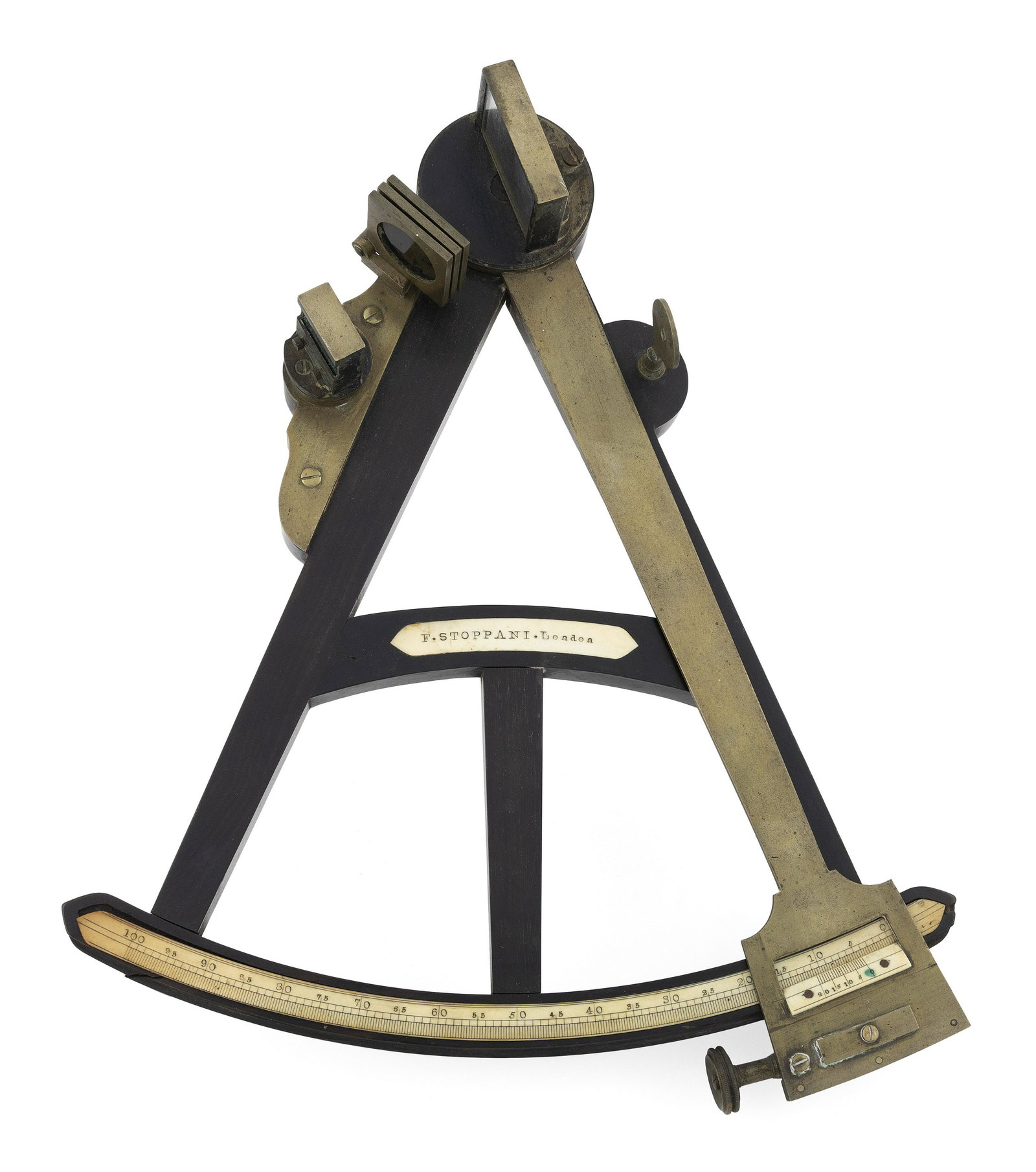 SEXTANT IN DECORATIVE PAINTED CASE 19th Century Case height 3.5”. Length 12.5". Width 12” (1 of 3)