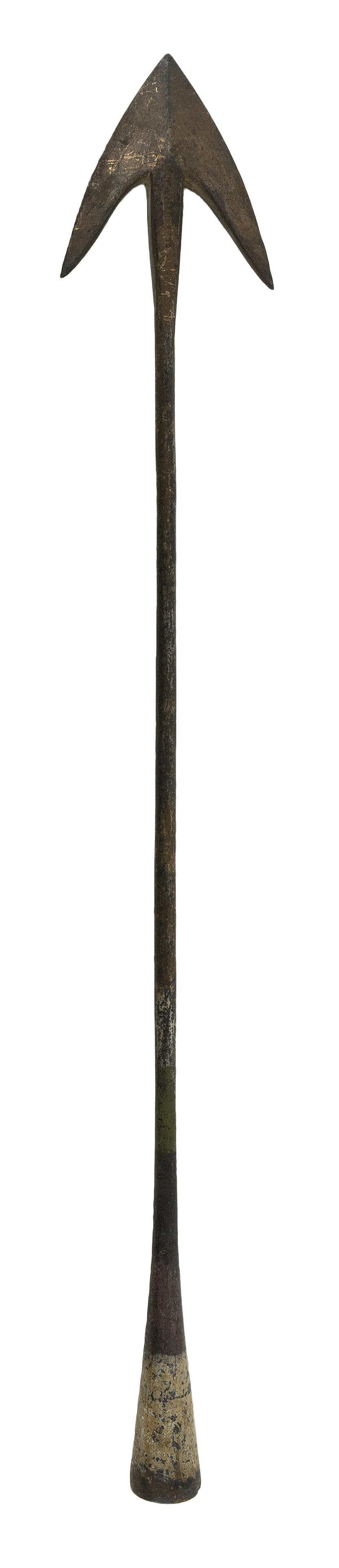 RARE WROUGHT IRON DOUBLE FLUE HARPOON Mid-19th Century Length 30.75". (1 of 1)