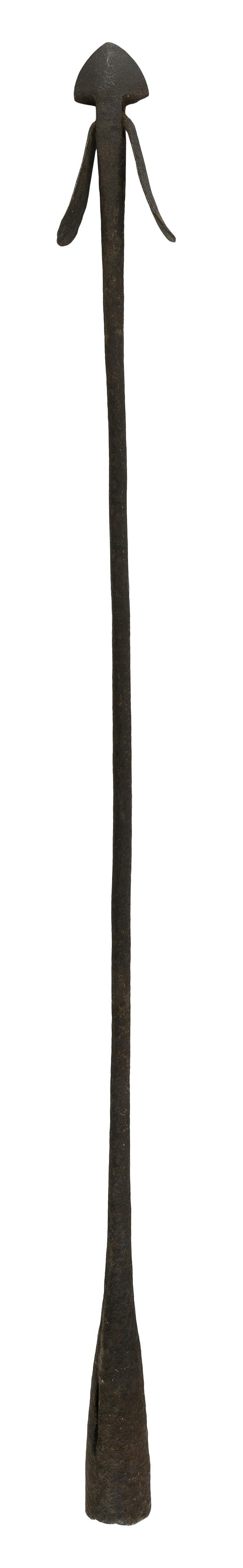 WROUGHT IRON LILY IRON Mid-19th Century Length 32.75". (1 of 1)