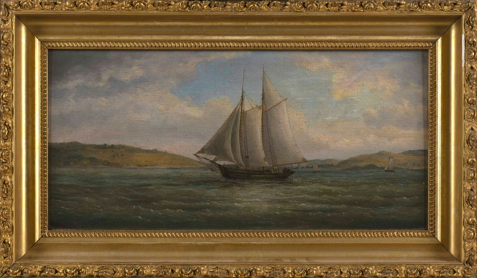 JOHN WHITE ALLEN SCOTT (New Hampshire, 1815-1907), “Fox Island, Coast of Maine”., Oil on (1 of 2)