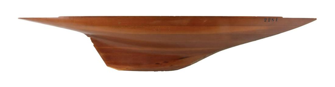 TANK TEST MODEL FOR THE AMERICA'S CUP DEFENDER "WEATHERLY" America, Circa 1962 Height 10.5". Length (1 of 2)