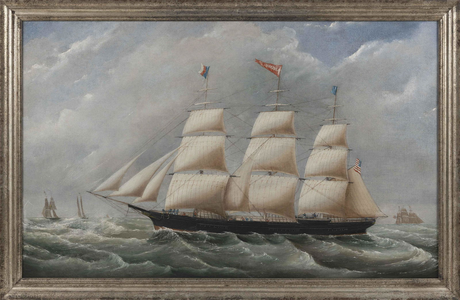 ATTRIBUTED TO JOSEPH B. SMITH (New York/New Jersey, 1798-1876), The ship Adelaide., Oil on canvas, (1 of 4)
