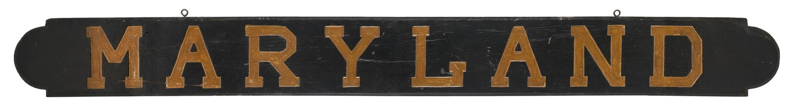 LIBERTY SHIP “MARYLAND” QUARTERBOARD Early 20th Century Height 11.5”. Length (1 of 1)