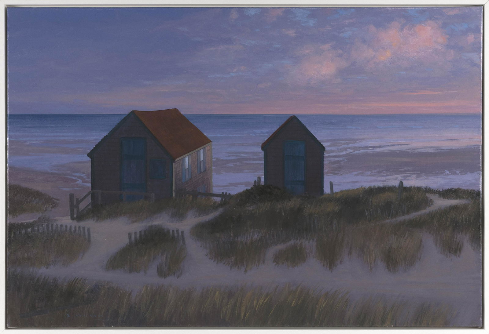 JOHN DOWD (Massachusetts, b. 1960), “Truro Twilight”., Oil on linen, 24” x (1 of 2)